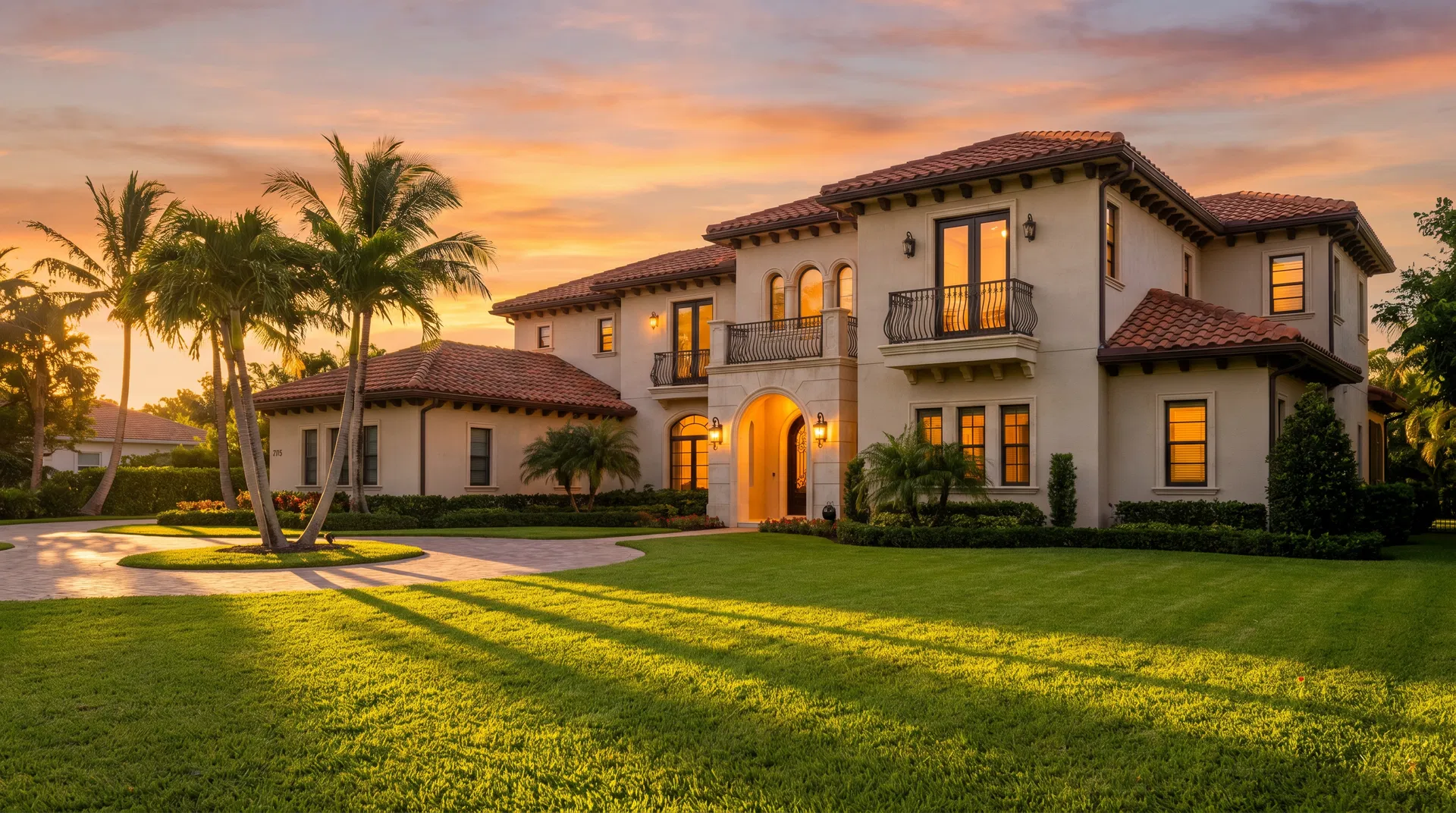 Beautiful Florida home at golden hour