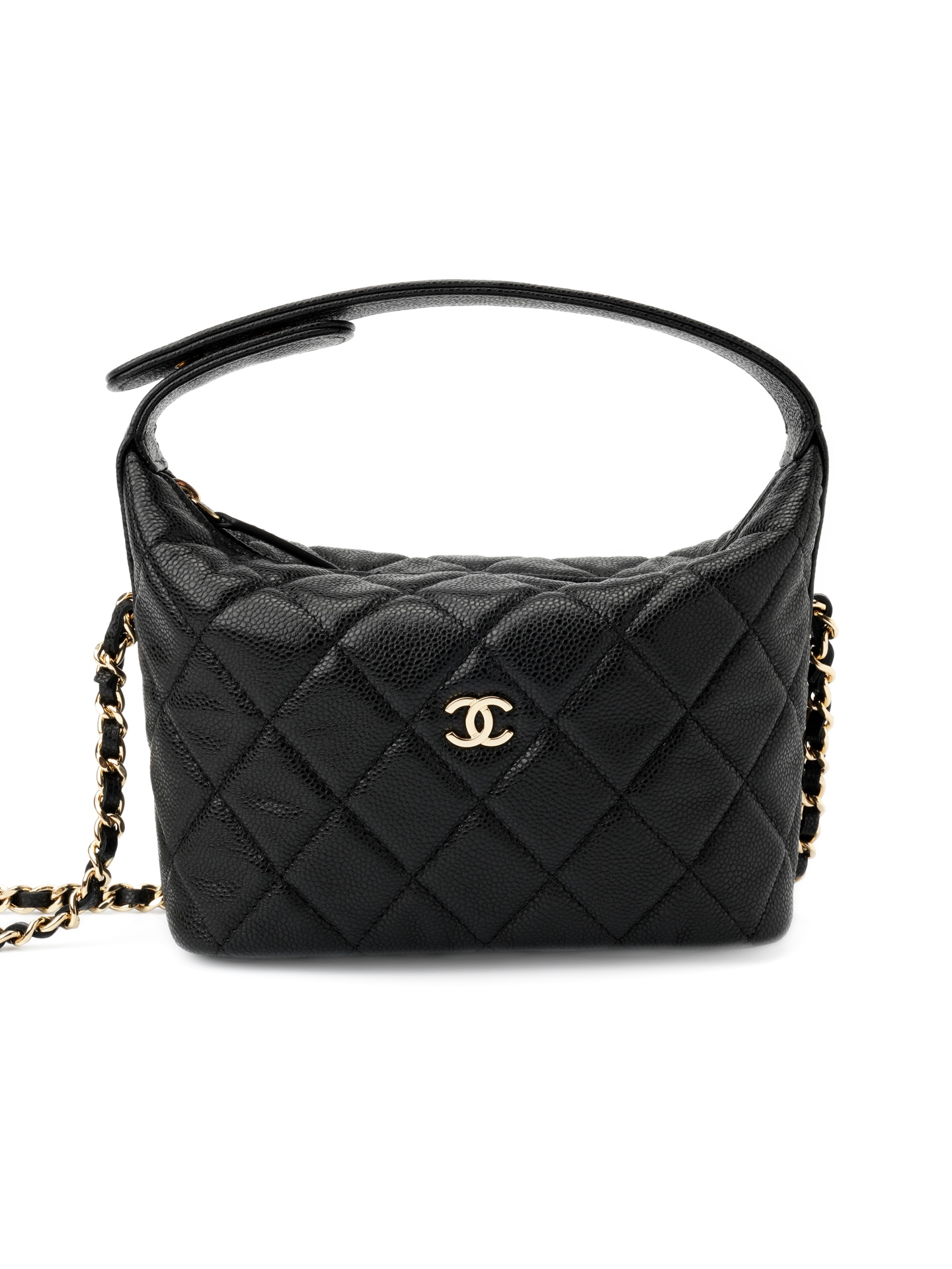 25C Black Lychee Leather & Lunch Box Bag