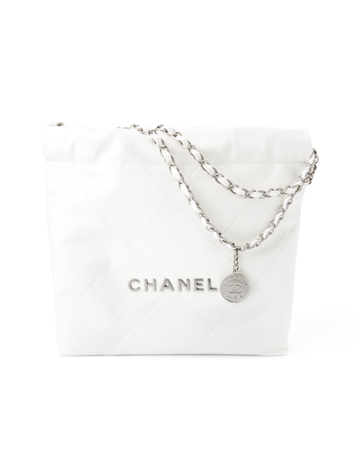 22Bag White Retro Silver Buckle & Small Size