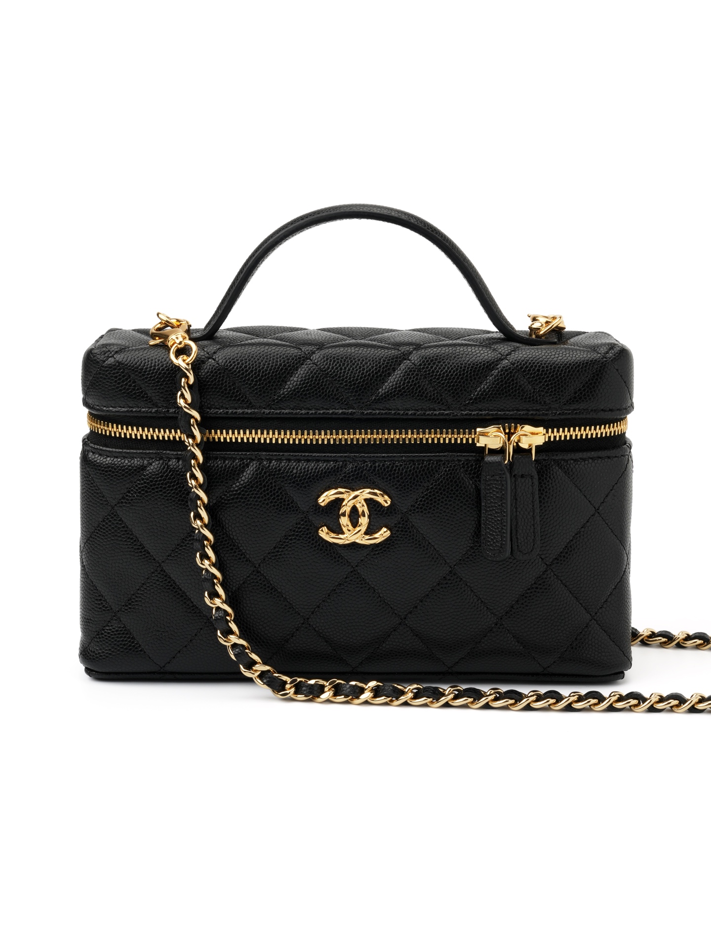 26C LP Embossed Gold Buckle Lunch Bag & Black