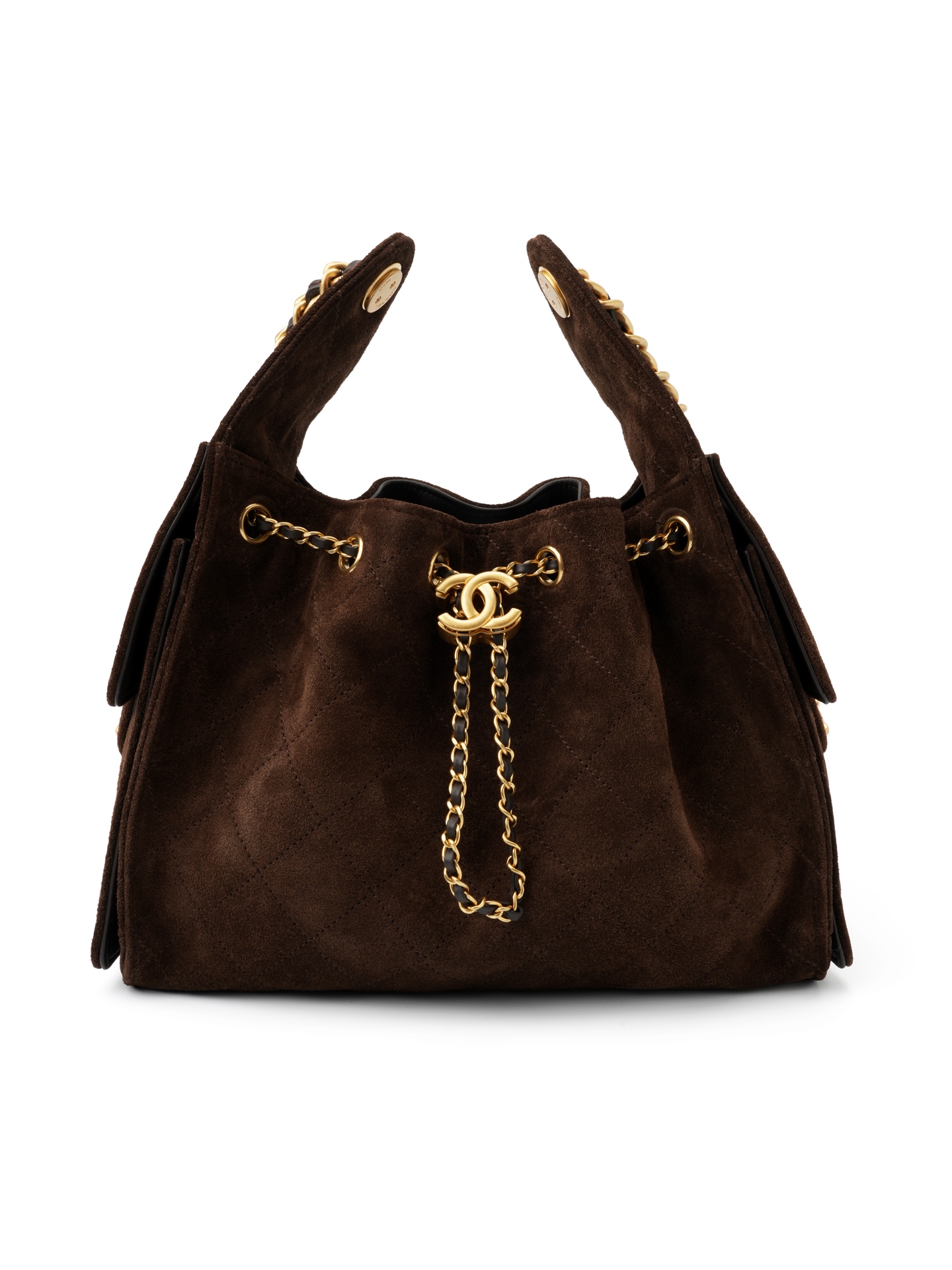 25Bag Dark Brown Suede & Small
