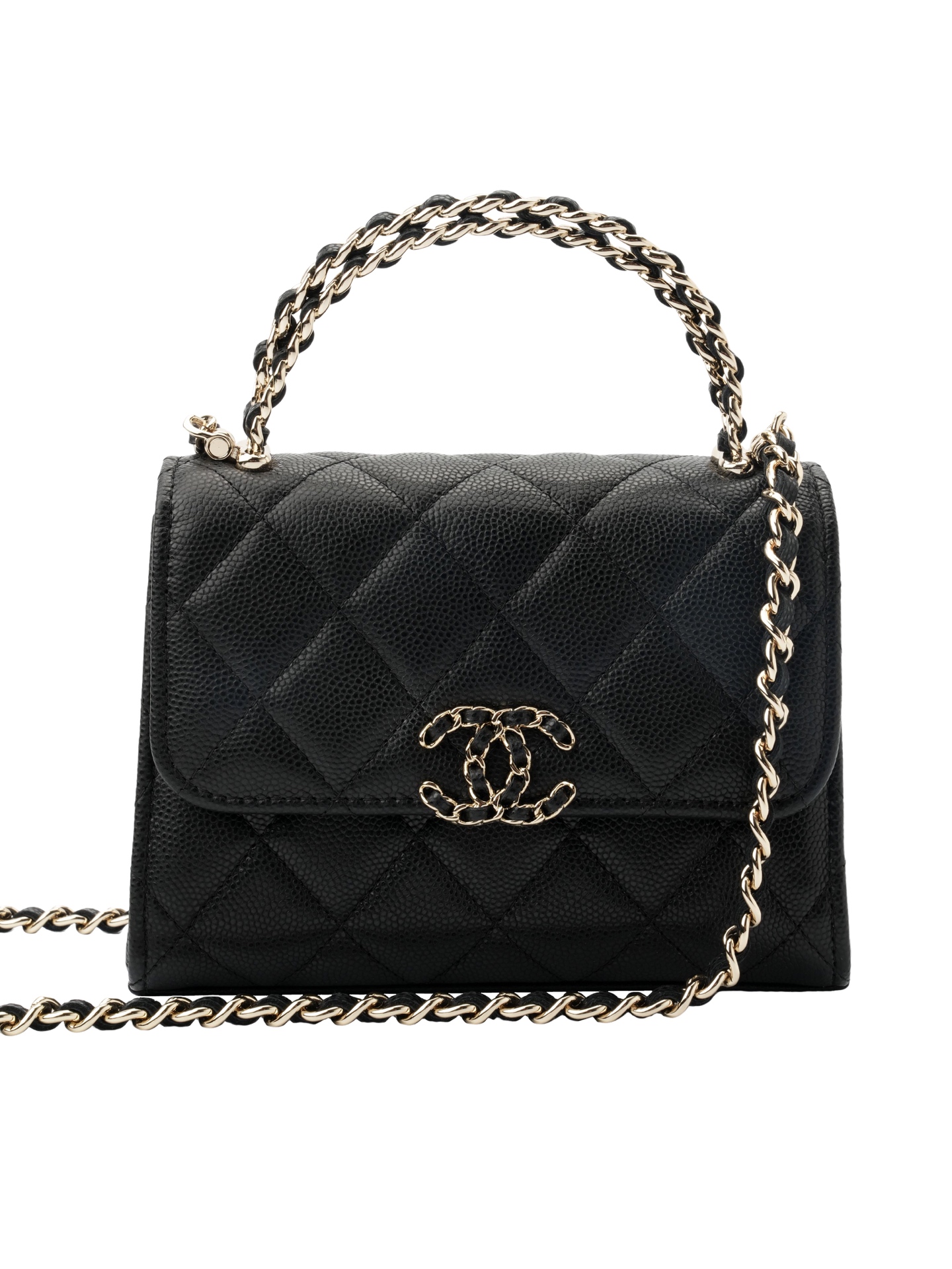 25S Kelly Black Chain Mini Clutch