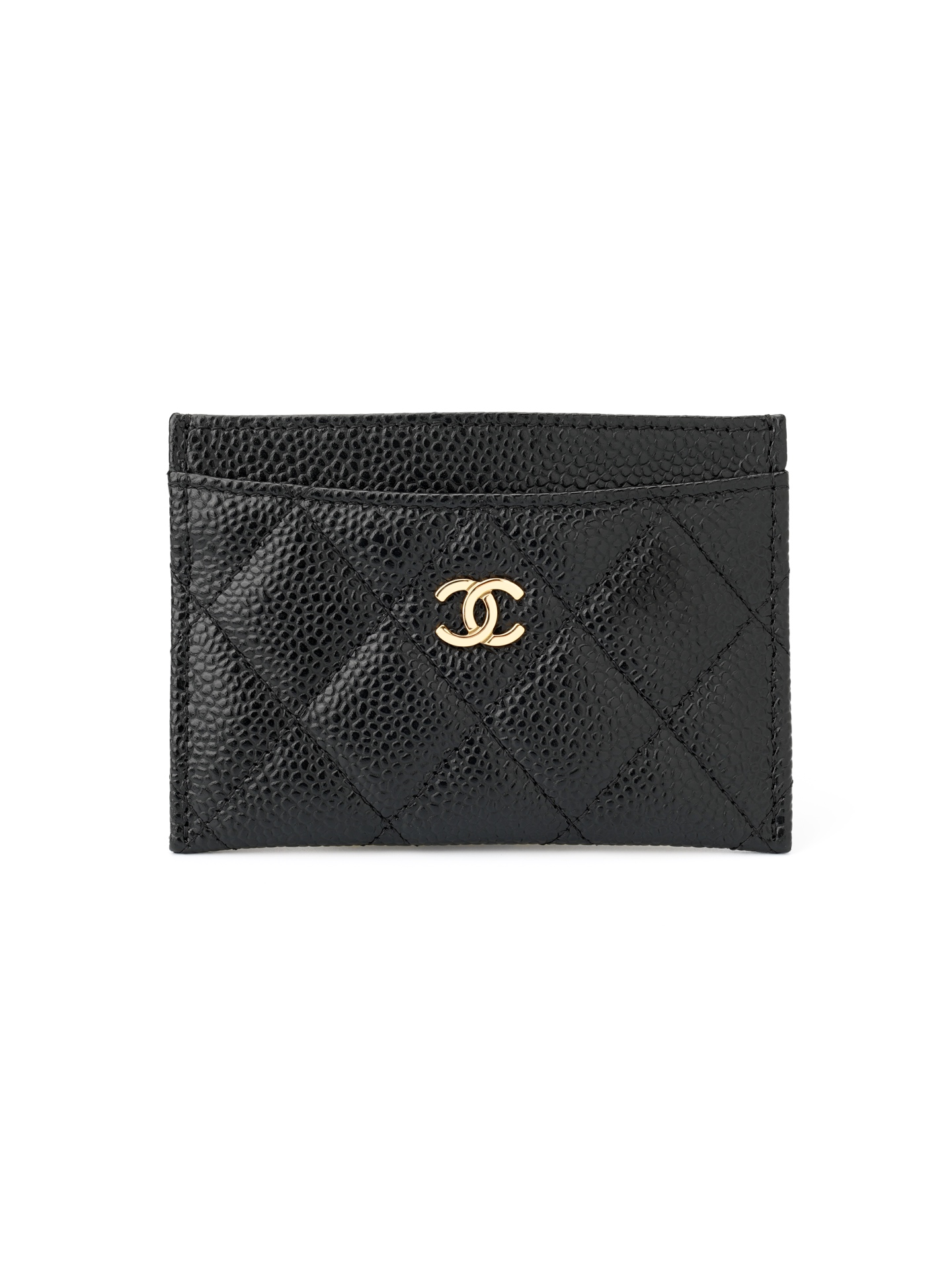 Black cowhide card holder