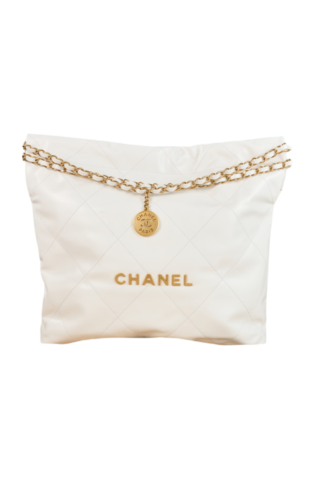 22K White Vintage Gold Buckle & Medium Size