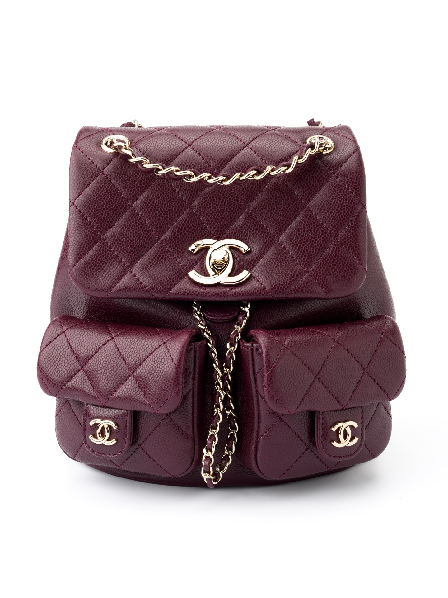 24A Medium Frog Backpack & Wine Red