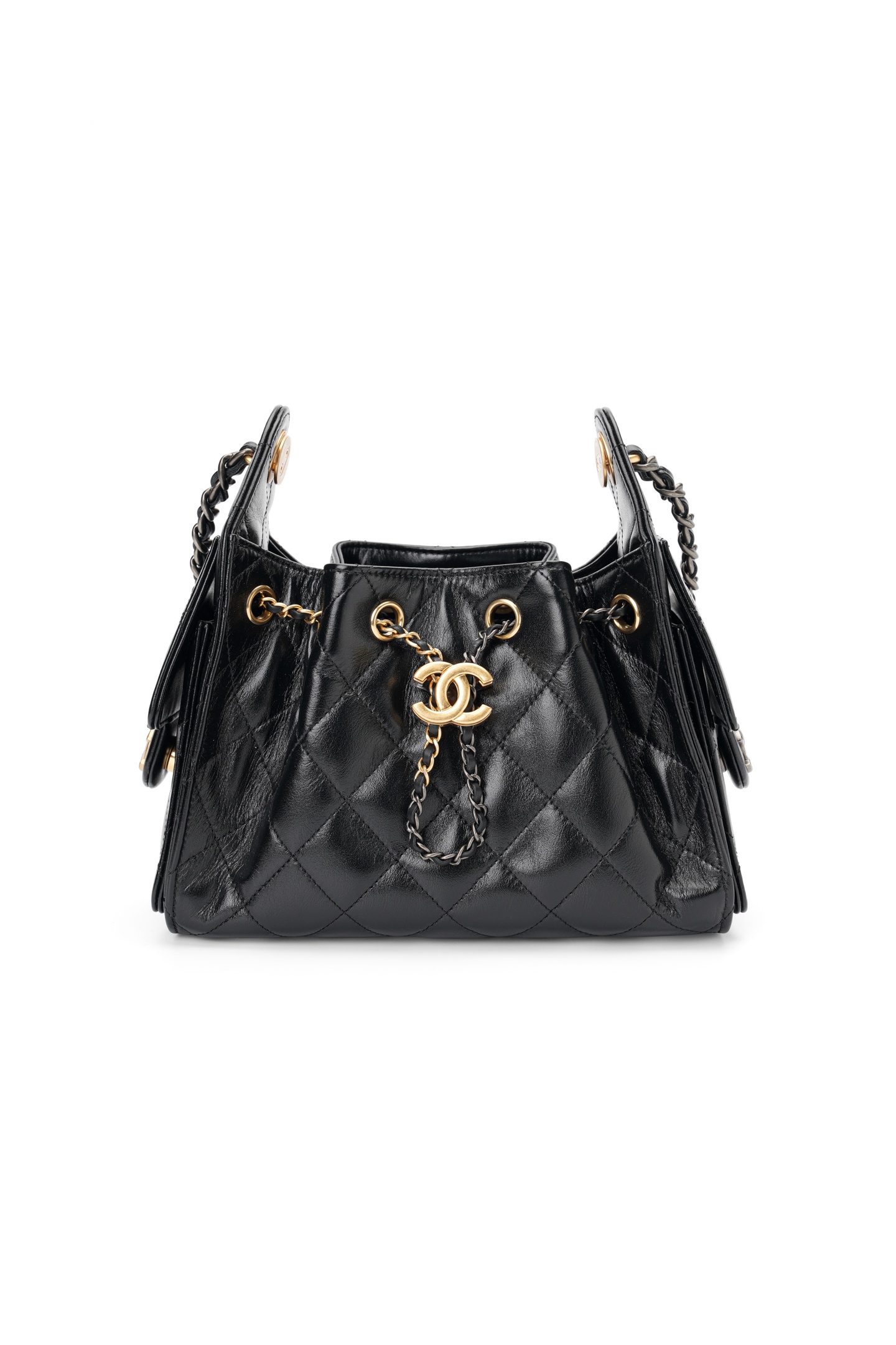 25 Bag mini Black Gold & Oiled Wax Leather