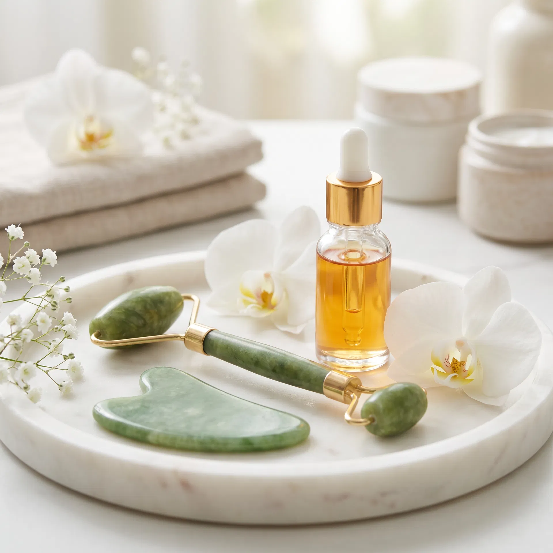 Kit Massagem Facial Jade