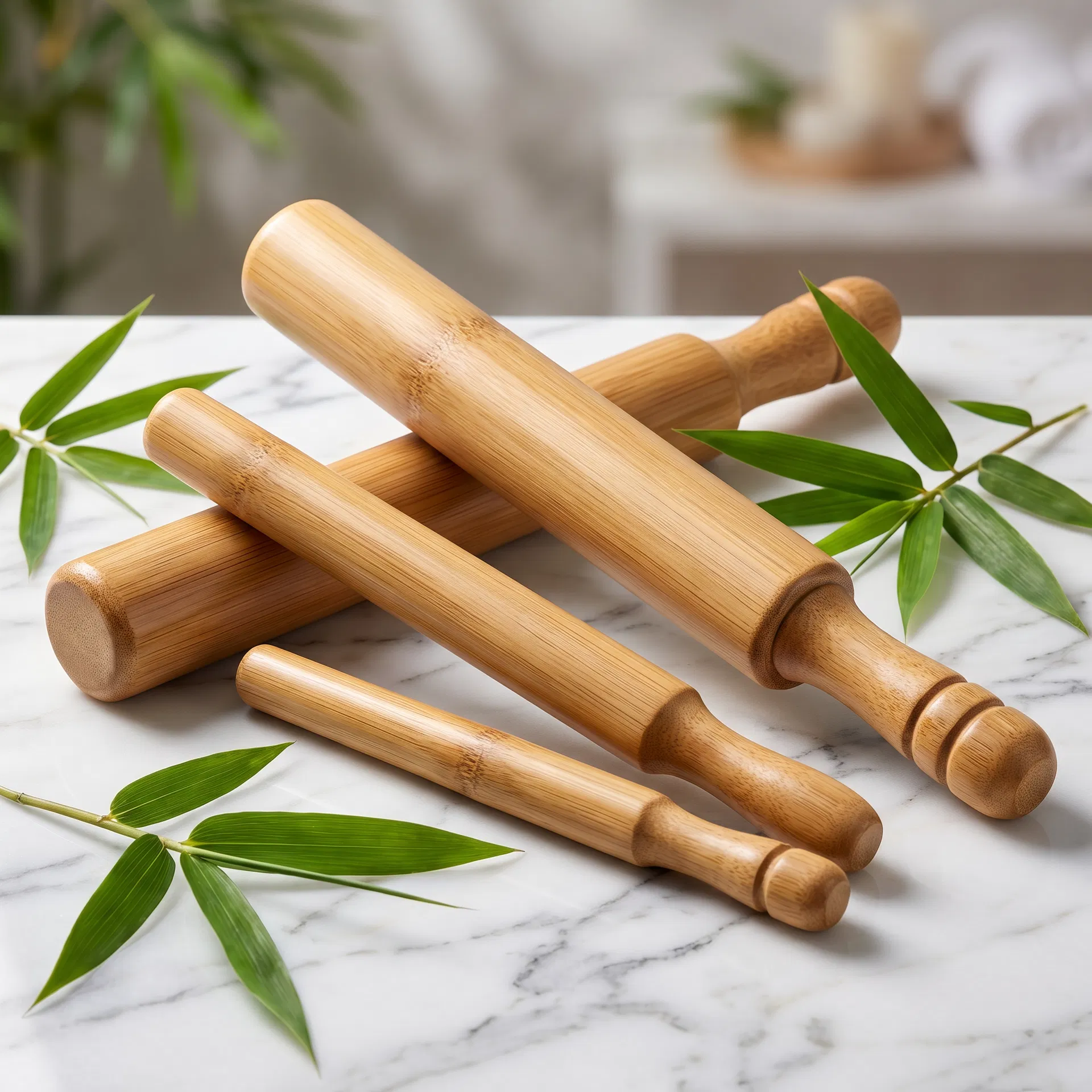 Rolos de Bambu para Massagem