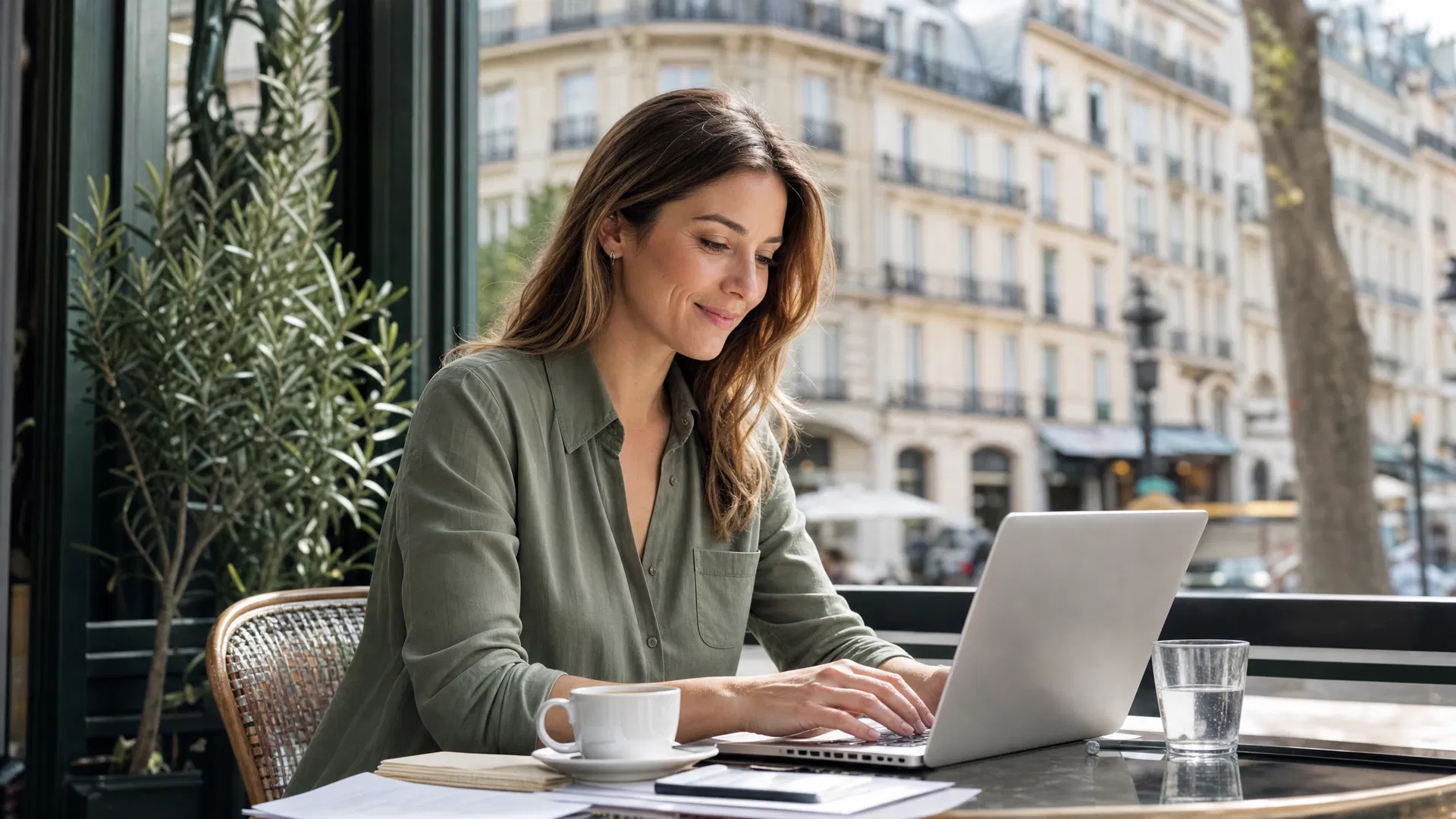 Expat reviewing international health insurance in Paris — Lonemi