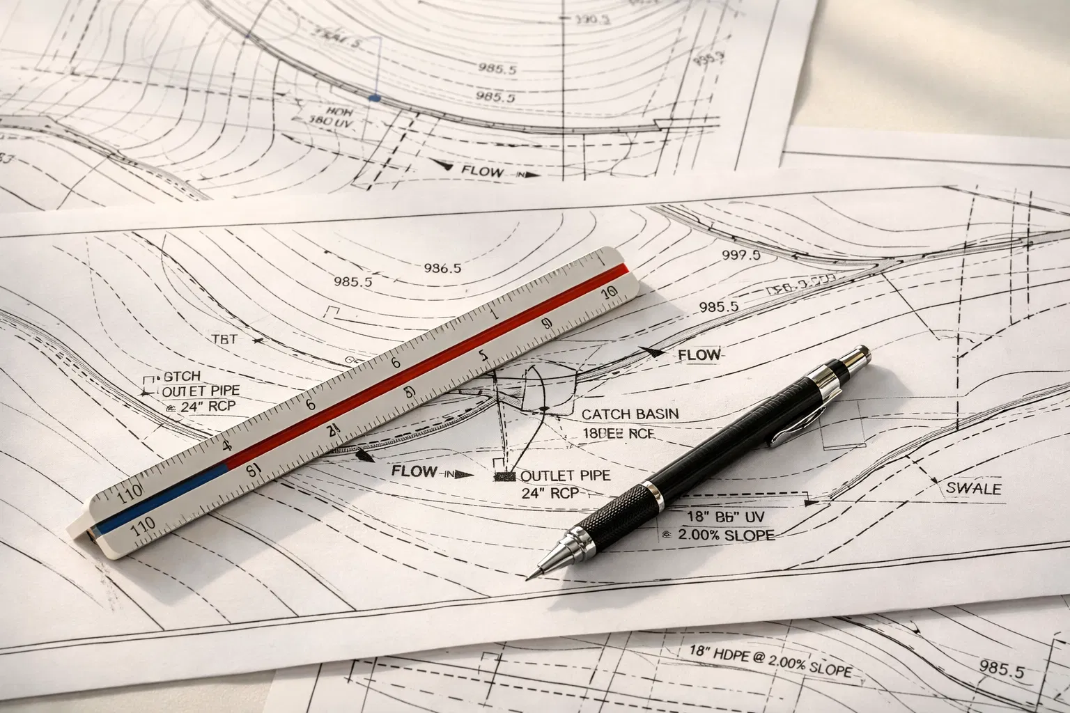Civil engineering stormwater plans