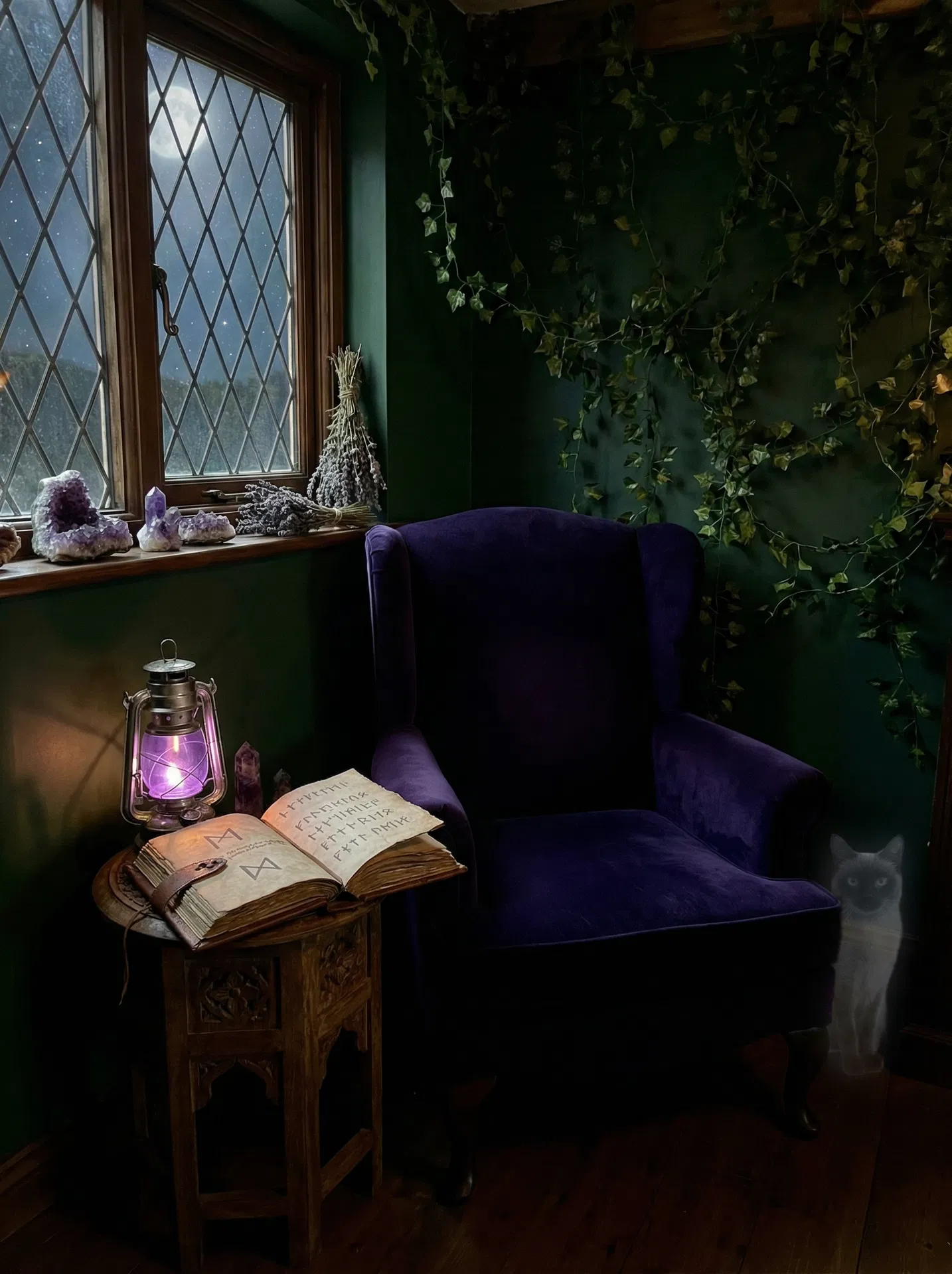 A cozy midnight reading nook — Daphne Corbett's world
