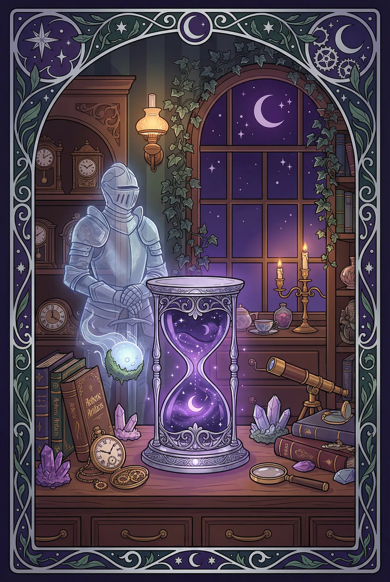 Echoes in the Hourglass — book cover illustration