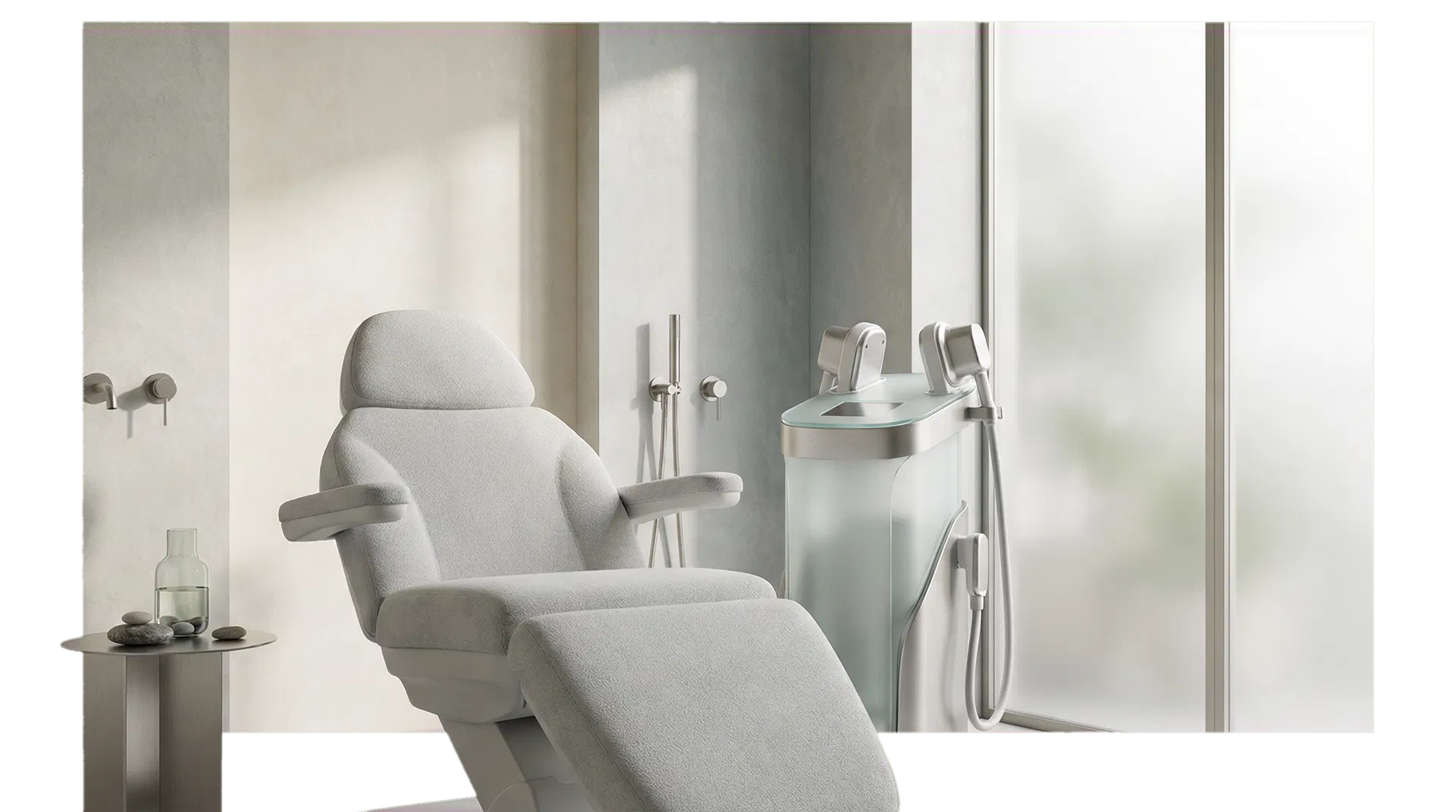 Lyst og moderne klinikkrom for CoolSculpting Advantage