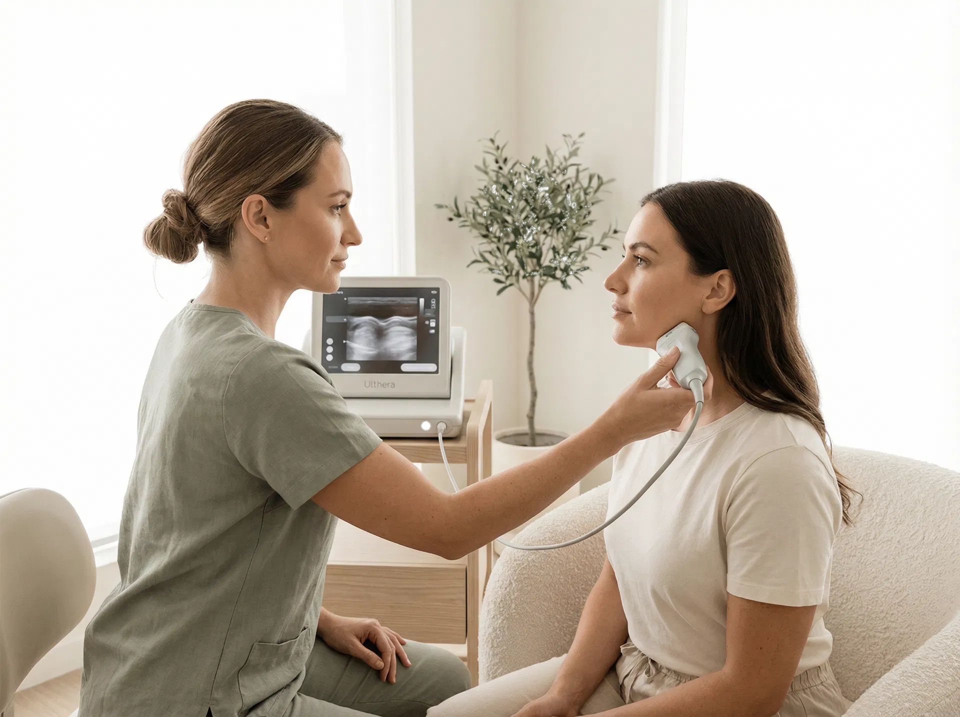 Konsultasjon og behandling i lys, rolig klinikk