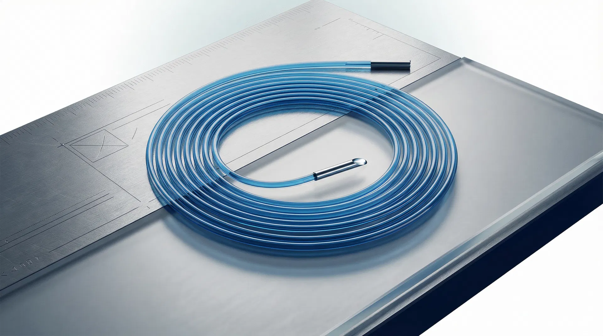 Klinisk visualisering av Sidelaze 800-fiber på presisjonsflate