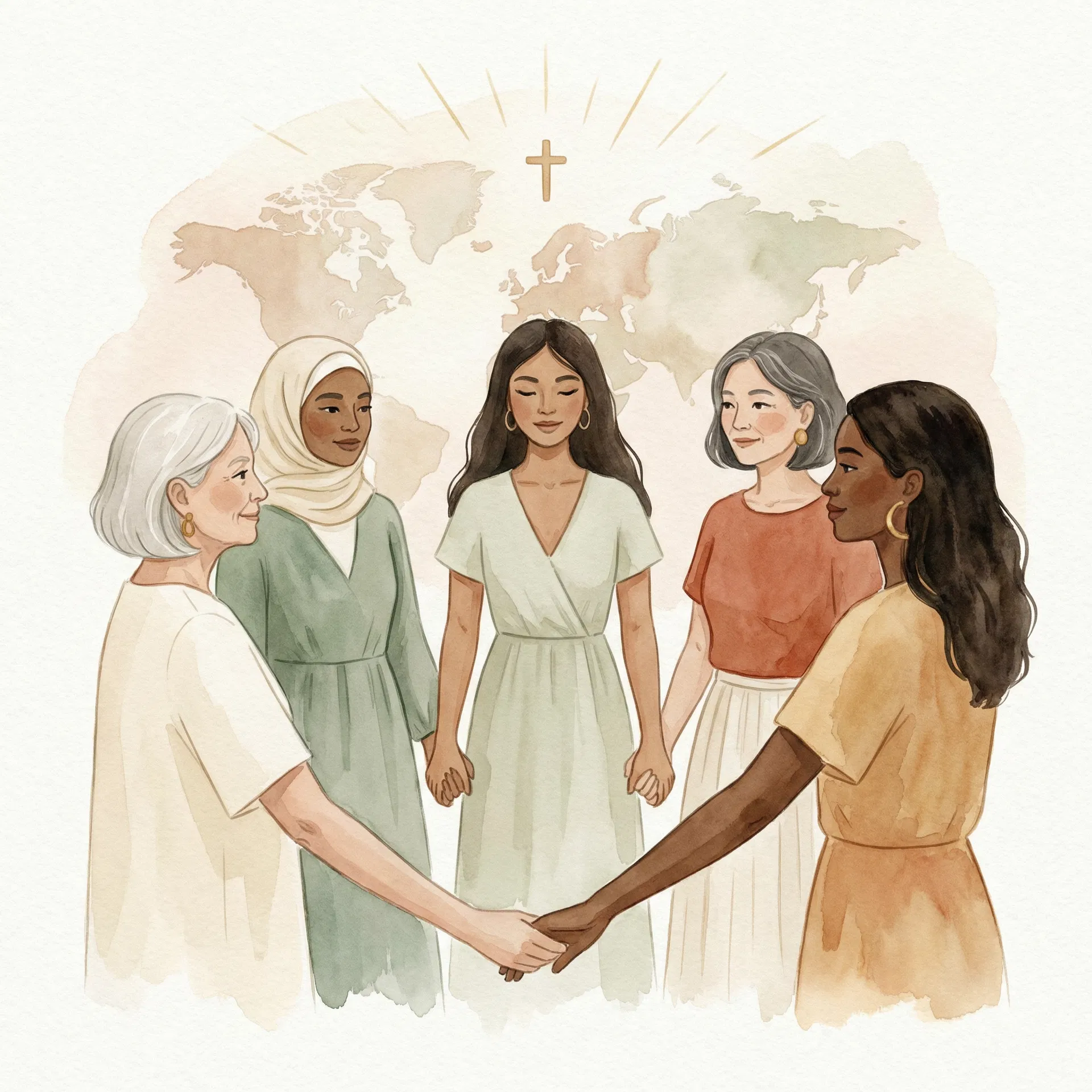 Diverse women in community