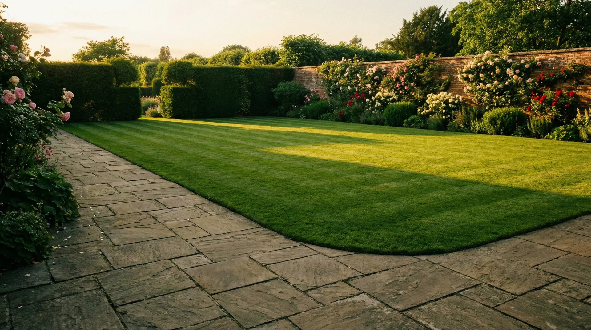 Beautifully landscaped English garden