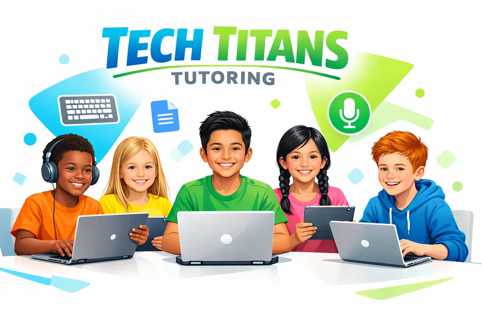 Children learning digital skills