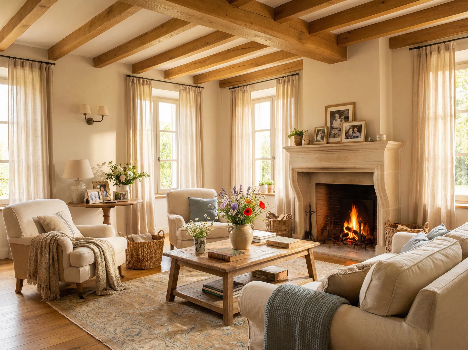 Warm French Country interior