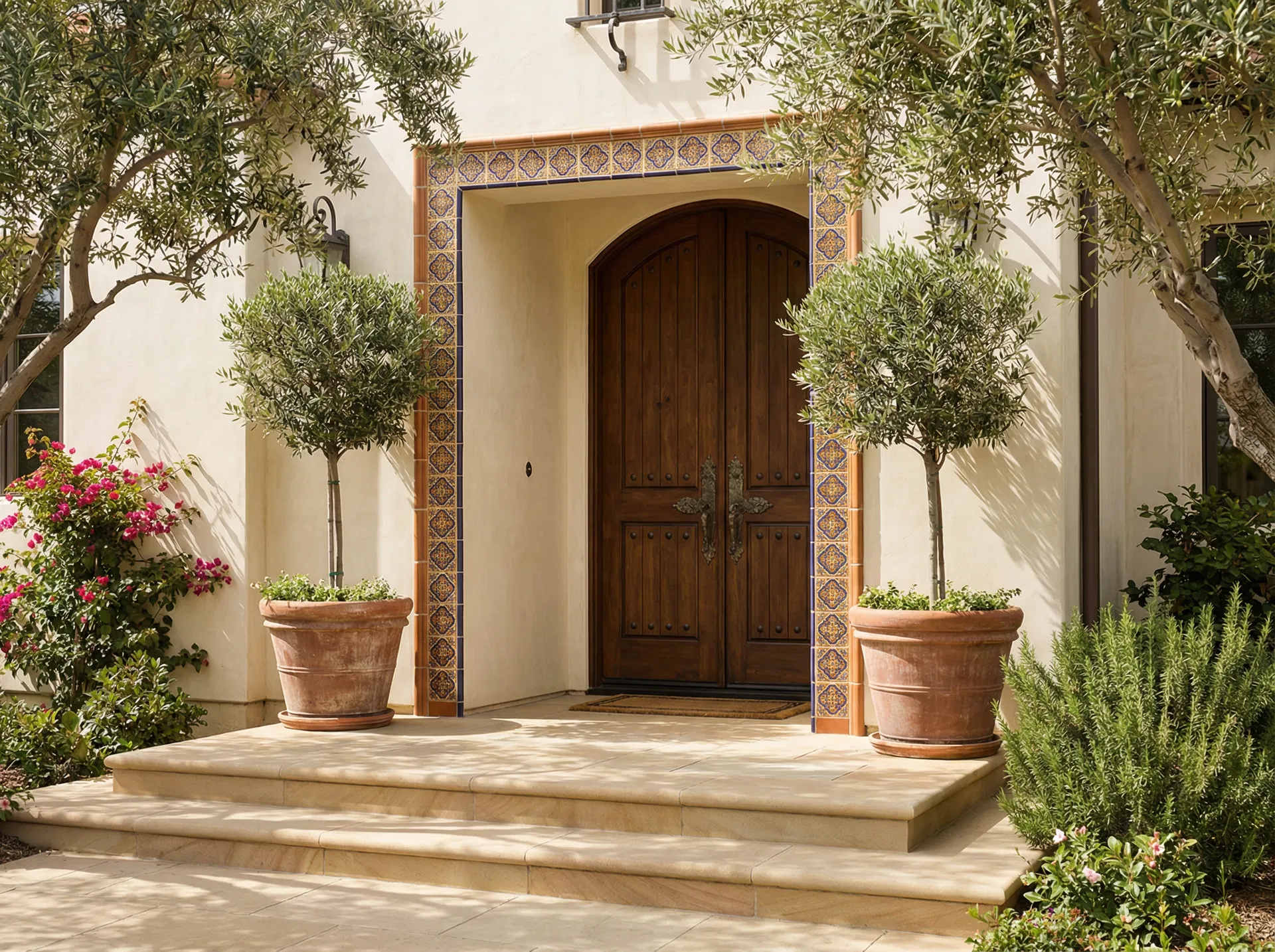 Beautiful Mediterranean home entrance