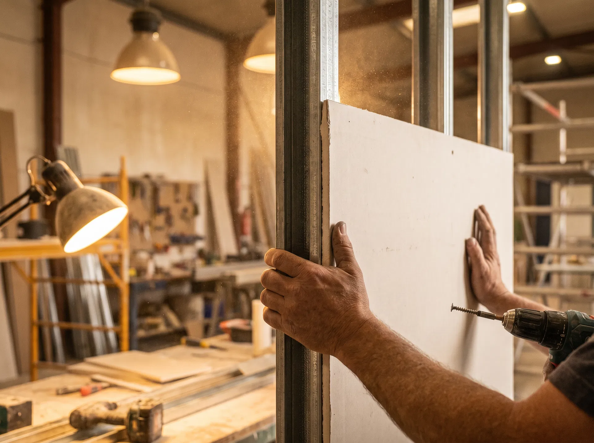 Монтаж на гипсокартон