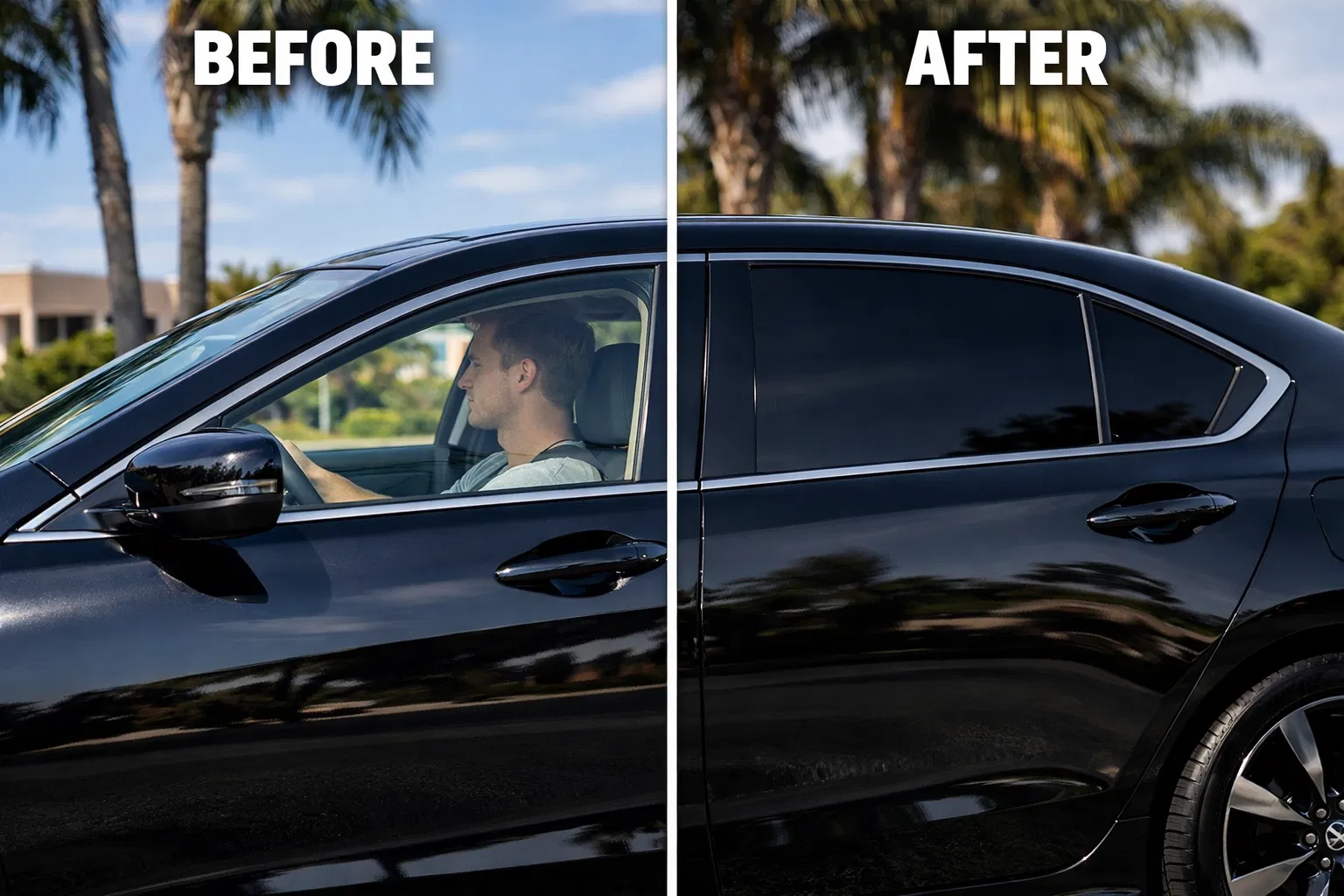 Comparativa antes y después del polarizado