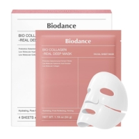 BIODANCE Bio-Collagen Real Deep Mask, Hydrating Overnight Mask, Water Locking, Pore Minimizing, Elasticity Improvement, 34g x4ea
