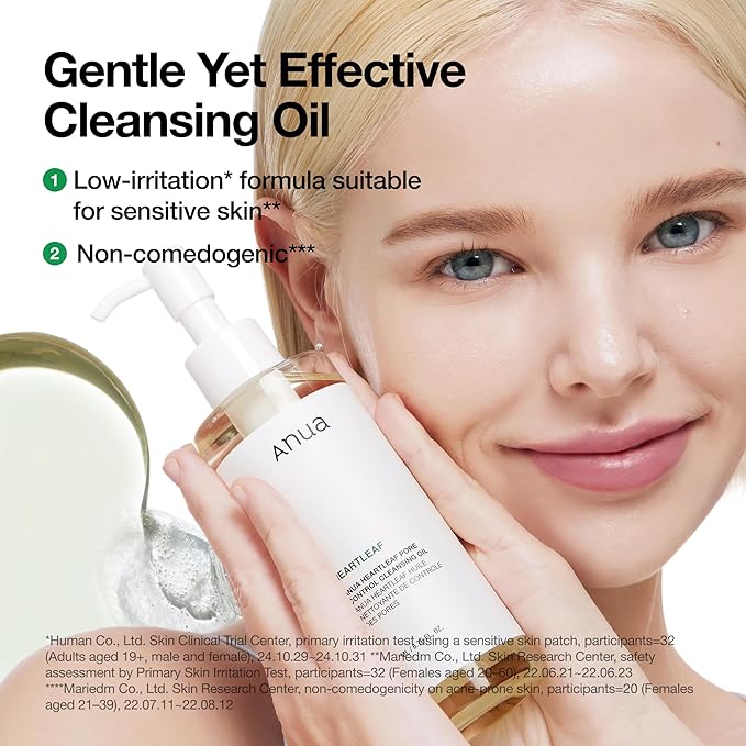 ANUA Heartleaf Pore Control Cleansing Oil, Oil Cleanser for Face, Makeup Blackhead Remover, Double Cleansing, Facial Cleanser, Mild Ingredients, Korean Skin Care 6.76 fl oz(200ml) 4