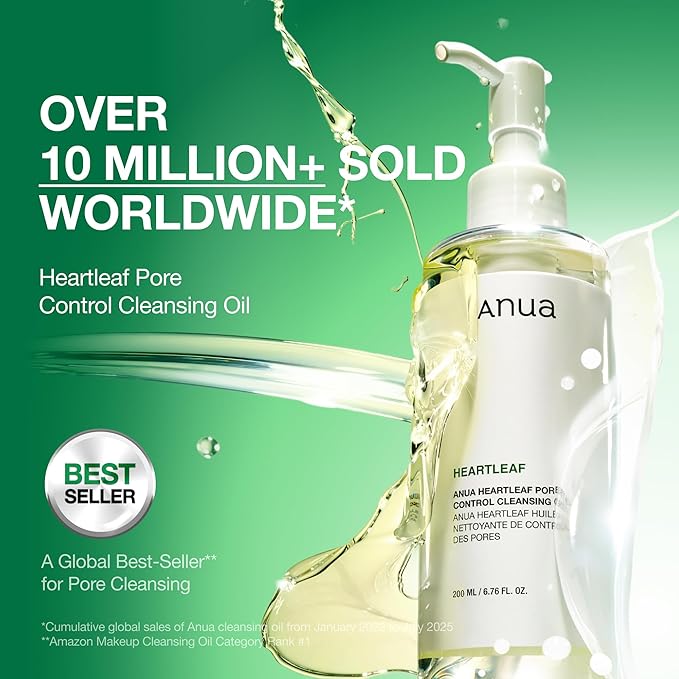 ANUA Heartleaf Pore Control Cleansing Oil, Oil Cleanser for Face, Makeup Blackhead Remover, Double Cleansing, Facial Cleanser, Mild Ingredients, Korean Skin Care 6.76 fl oz(200ml) 3