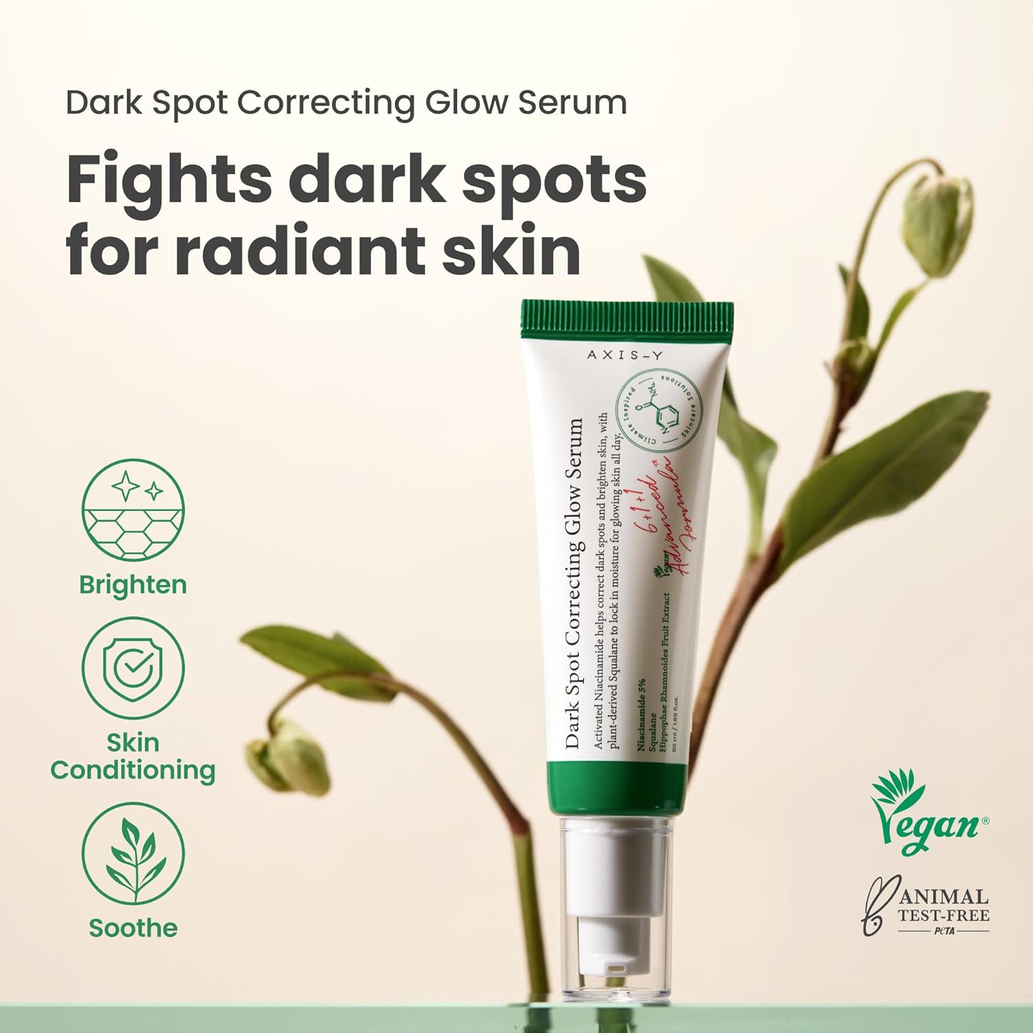 Axis-Y Dark Spot Correcting Glow Serum - Radiant Skin With Even Tone - Brightens And Fades Dark Spots 2