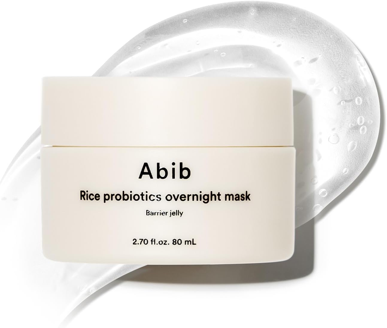Abib Rice Probiotics Overnight Mask Barrier Jelly 2.7 fl oz I | Korean Overnight Sleeping Mask Cream Moisturizer for Glass Skin Slugging (Rice Probiotics/Barrier Jelly)