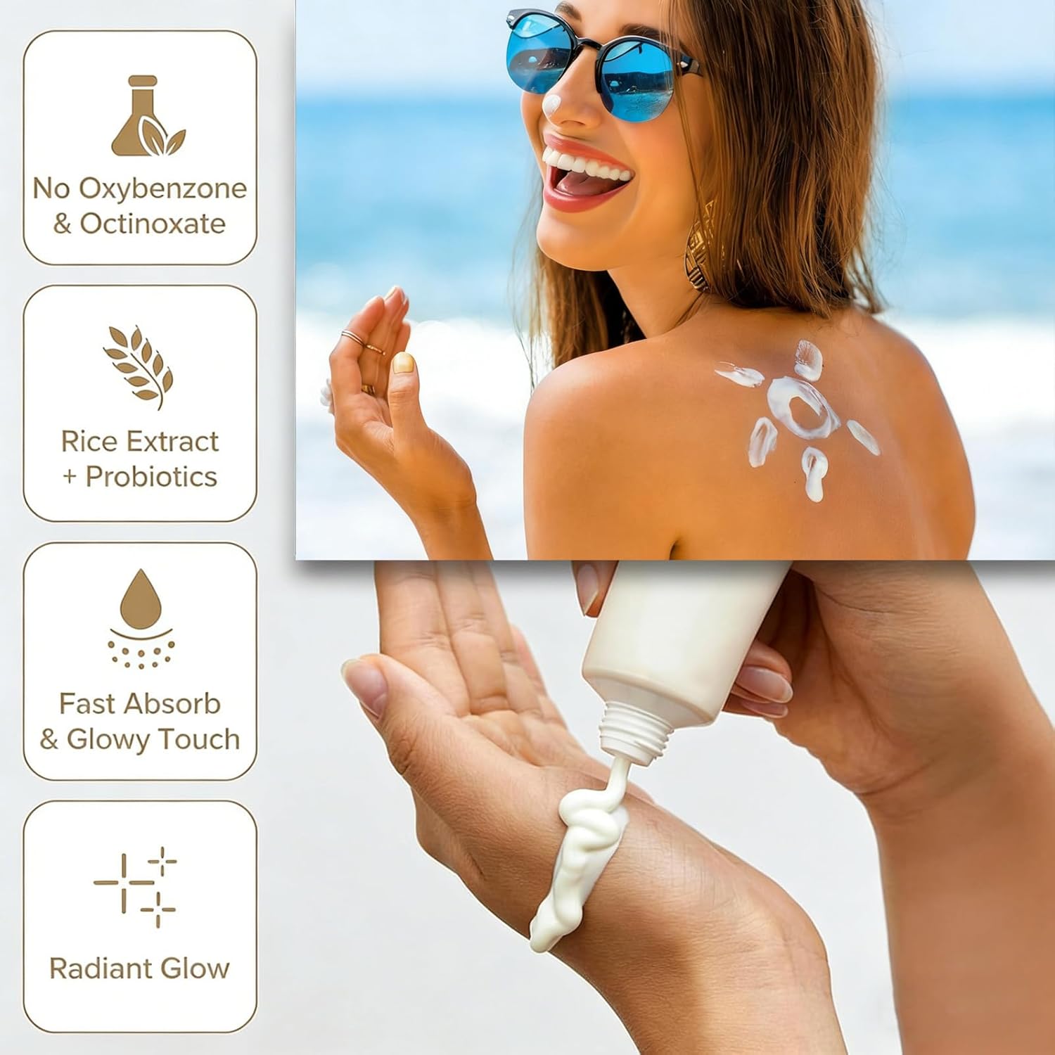 Beauty of Joseon Relief Sun Rice Probiotics SPF 50+ PA++++ Korean Sunscreen sunblock for Face Daily Sunscreen for Men Women Skincare 50ml 3