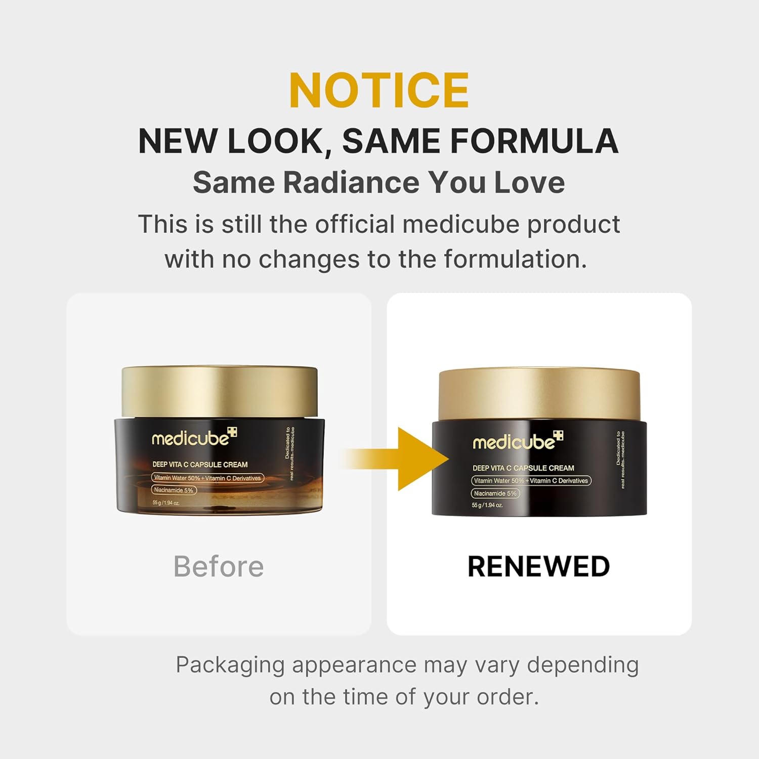 Medicube Deep Vita C Capsule Cream | Liposome Vitamin C Golden Capsule Moisturizer for Radiance & Firm-Looking Skin | Hydrating Glow Gel Texture | Korean Skincare, 55g 4