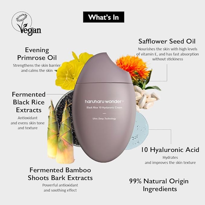 Haruharu Wonder Black Rice 10 Hyaluronic Cream, 50 ml 4