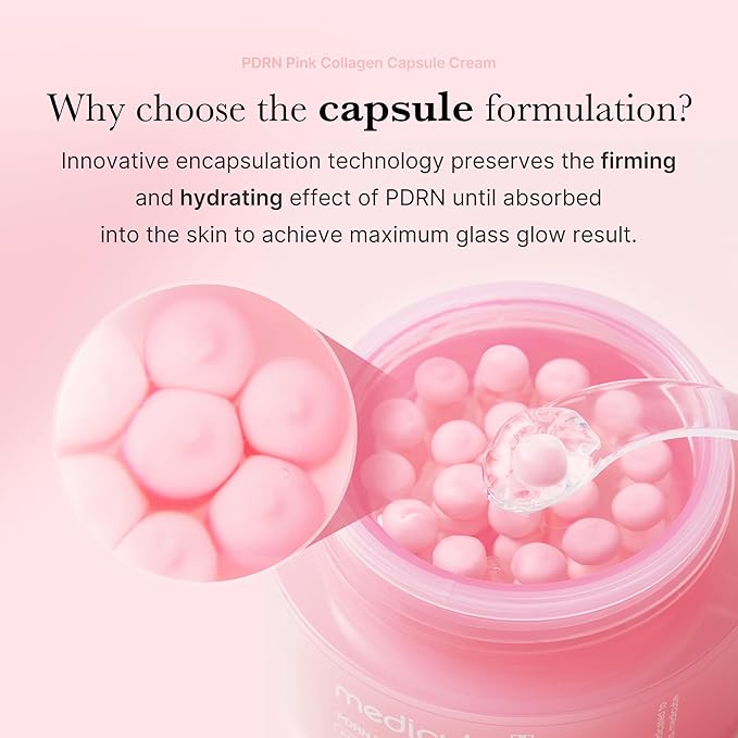 Medicube Capsule Cream with Salmon DNA PDRN Pink Collagen | Lightweight Moisturizing Cream with PDRN, Niacinamide for Uneven Skin Tone and Texture, Glow hydration | Korean Skincare, 1.94 oz 4