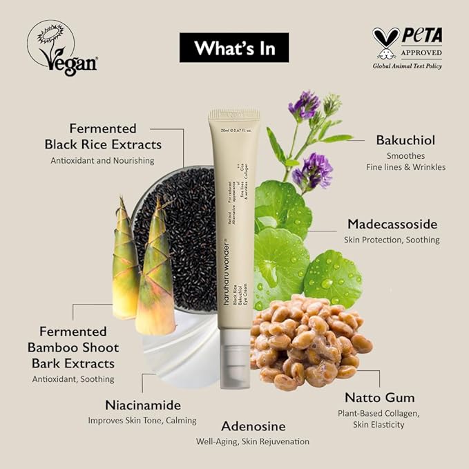 Haruharu Wonder Black Rice Bakuchiol Eye Cream 20 ml 4