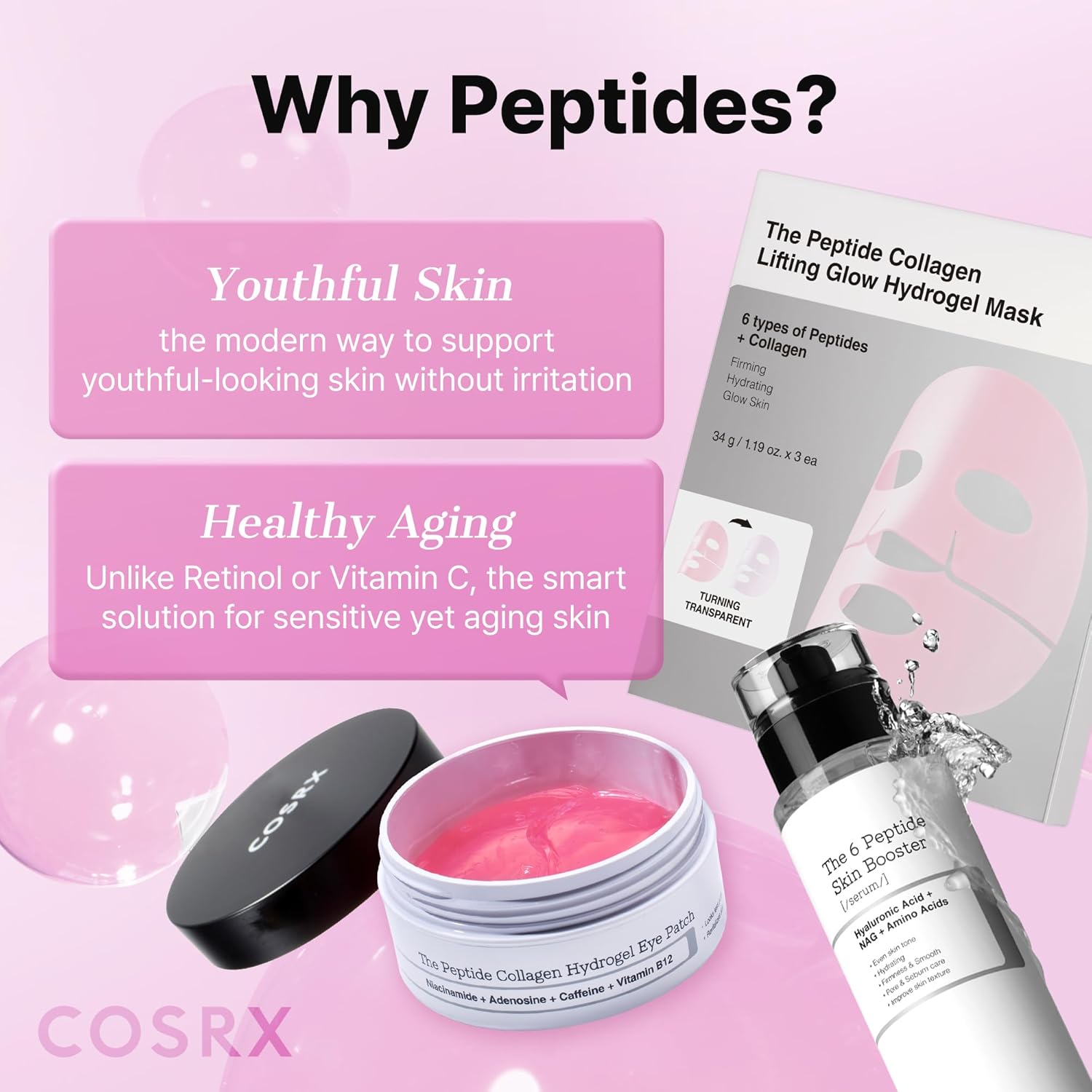 COSRX Under Eye Mask, Peptide Collagen Hydrogel Eye Patch 2