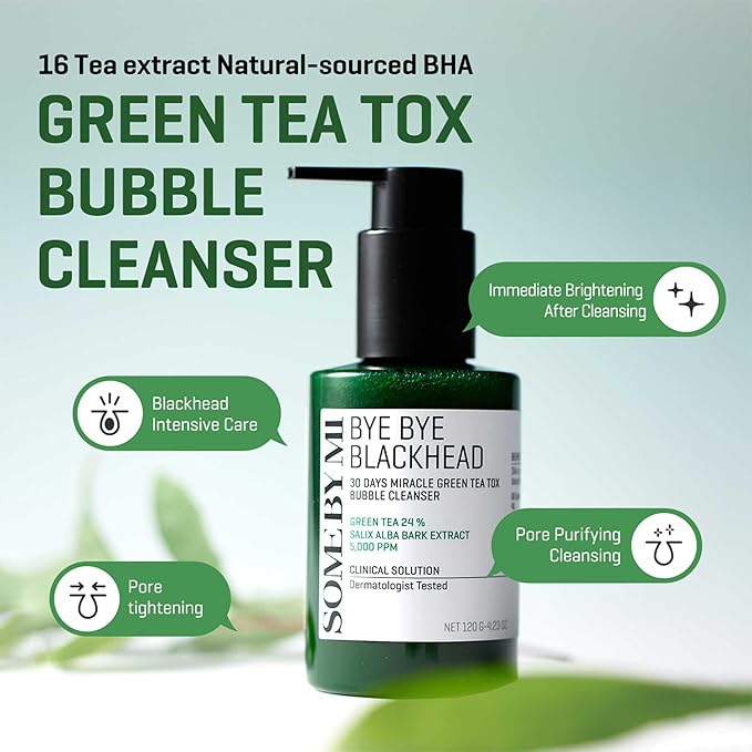 Some By Mi Bye Bye Blackhead 30 Days Miracle Green Tea Tox Bubble Cleanser 3