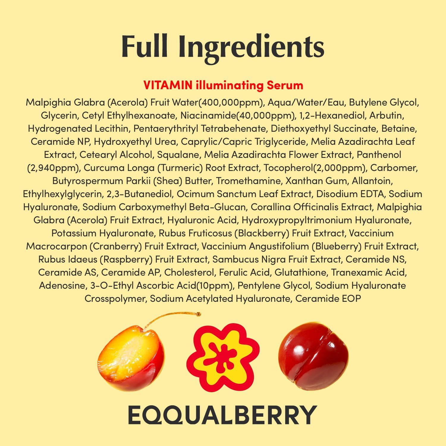 EQQUALBERRY Vitamin Illuminating Serum 30 ml  9