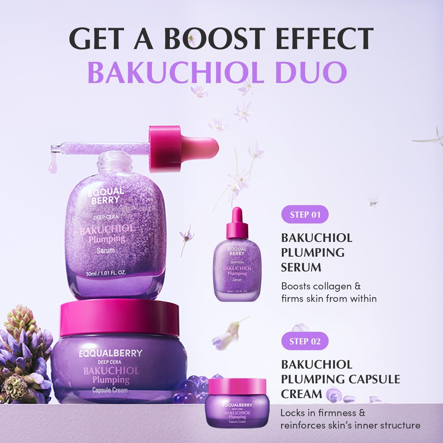 EQQUALBERRY Bakuchiol Plumping Face Serum 30 ml 5