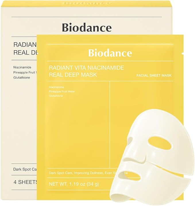 BIODANCE Refreshing Sea kelp Real Deep Mask, Overnight Hydrogel Mask, Calming, Oil & Sebum Control, Blemish Care, Korean Skincare | 1.19oz(34g) x 4ea