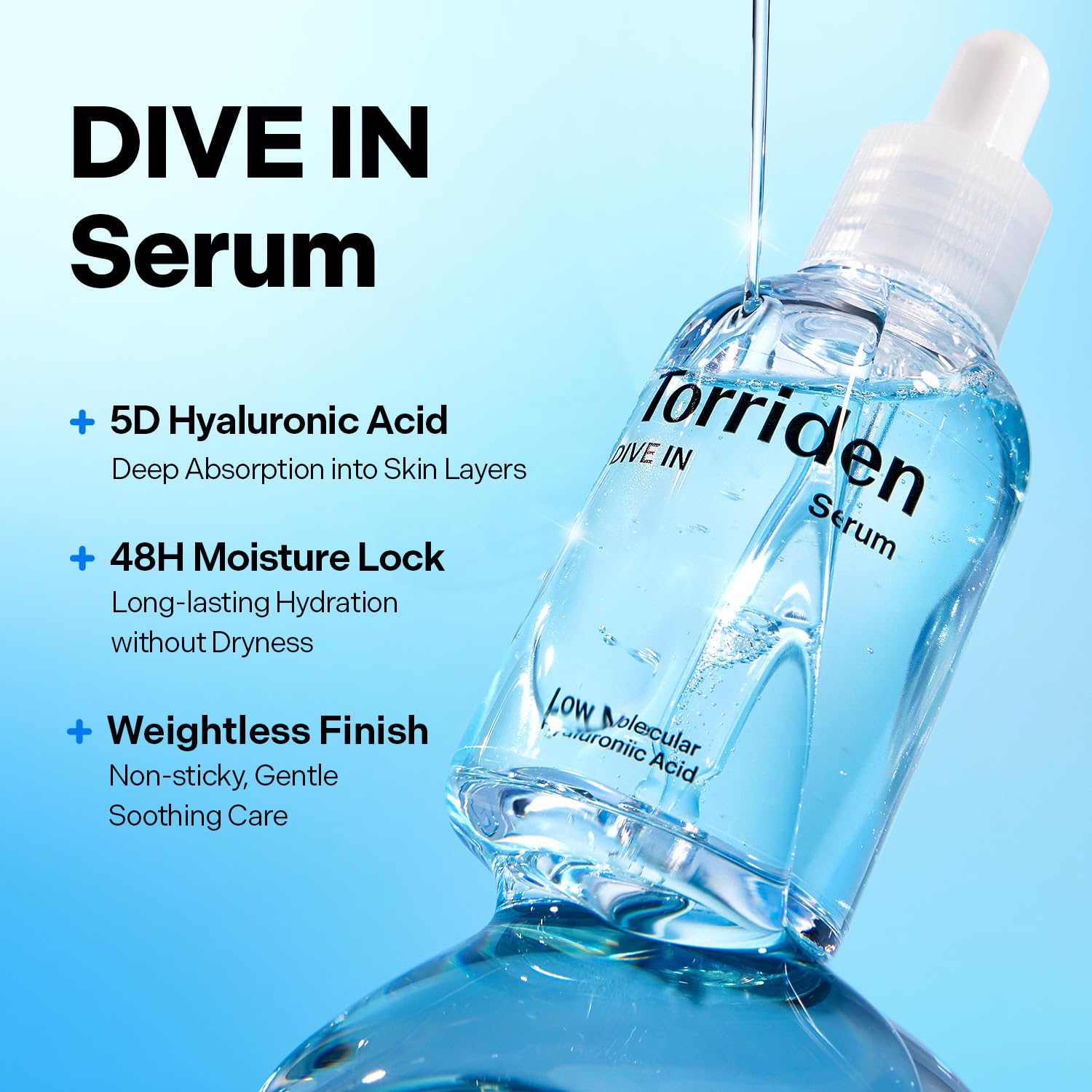 Torriden DIVE IN Serum 1.69 fl oz + refill pouch 1.69 fl oz | Deep Hydration to Get Glow Skin | Hyaluronic Acid, Panthenol, Allantoin | Korean Facial Serum 4