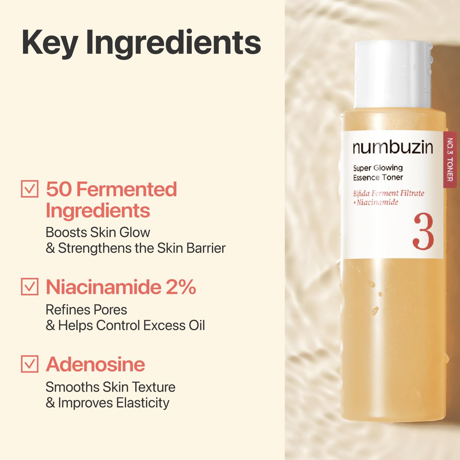 Numbuzin No.3 Toner | Super Glowing Essence Toner  2