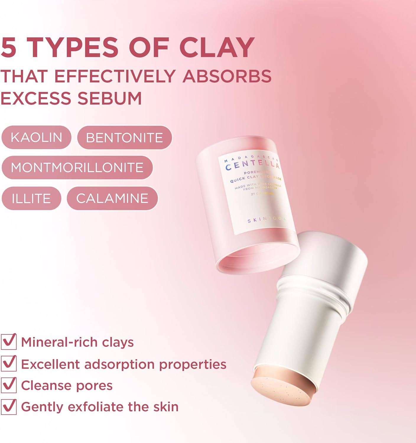 SKIN1004 Madagascar Centella Poremizing Quick Clay Stick Mask 27g 4