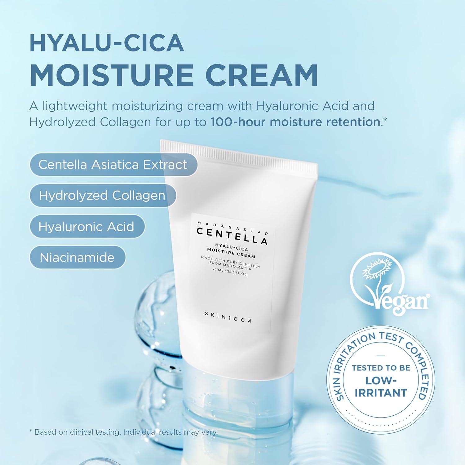 SKIN1004 Madagascar Centella Hyalu-Cica Moisture Cream 75ml 2