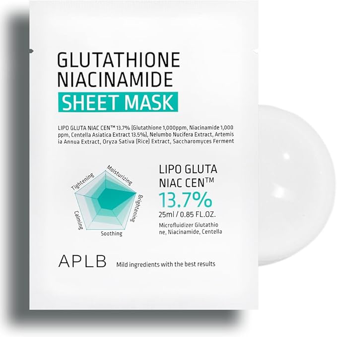 APLB Glutathione Niacinamide Sheet Mask 10pcs 
