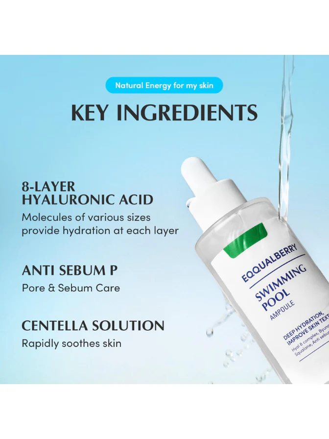 Eqqualberry Swimming Pool Toner, Ampoule & Toner Pads Deep Hydration Se 2