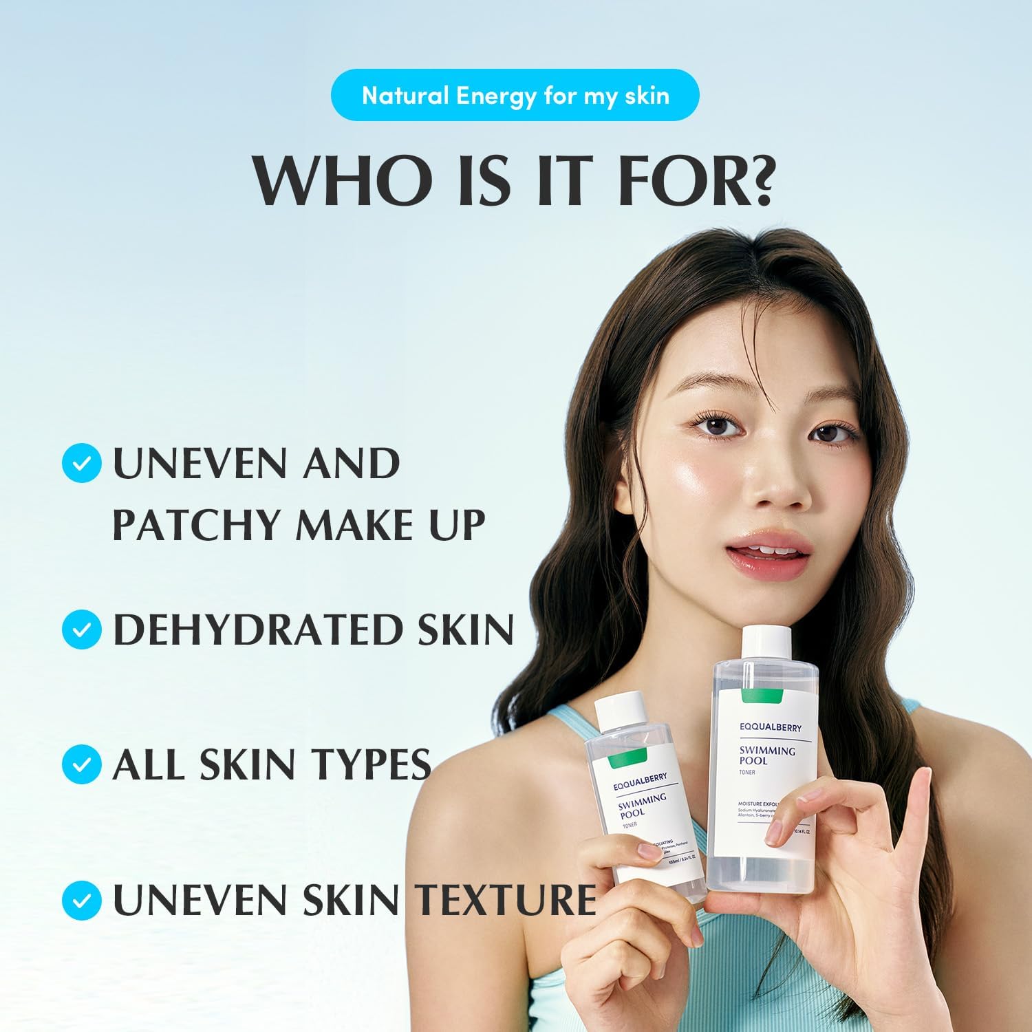 EQQUALBERRY Swimming Pool Protease Facial Toner 155 ml 6