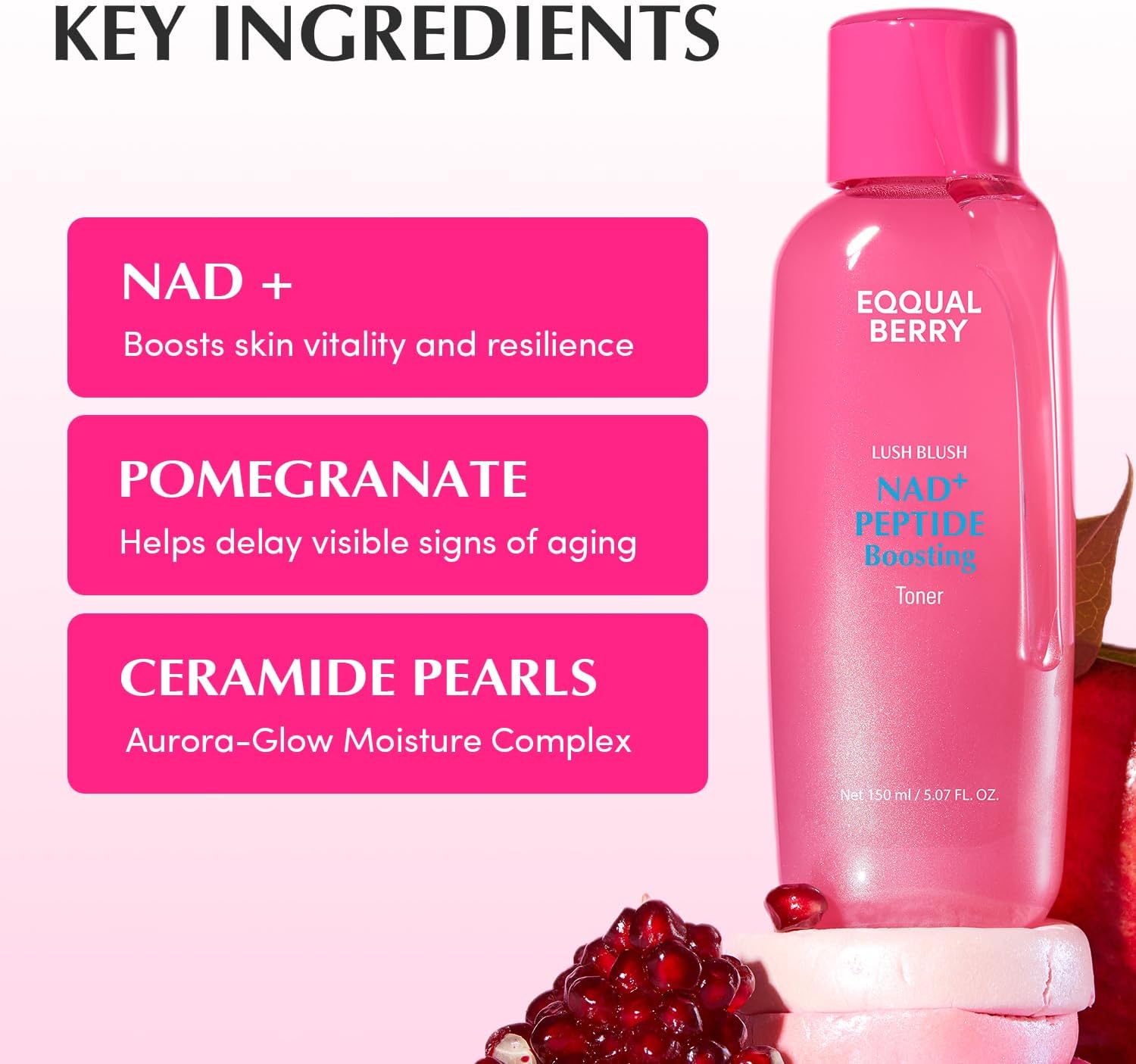 EQQUALBERRY NAD Peptide Boosting Toner 150 ml  4