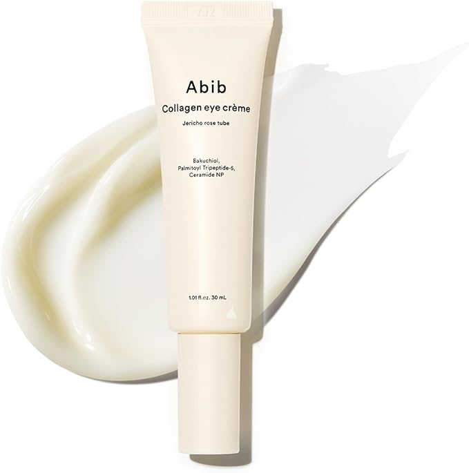 Abib Collagen Eye Crème Jericho Rose Tube for Dark Circles and Puffiness, Under Eye Fine Lines